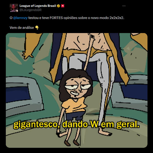 Print do post da Riot Games + Kennzy: League Of Legends